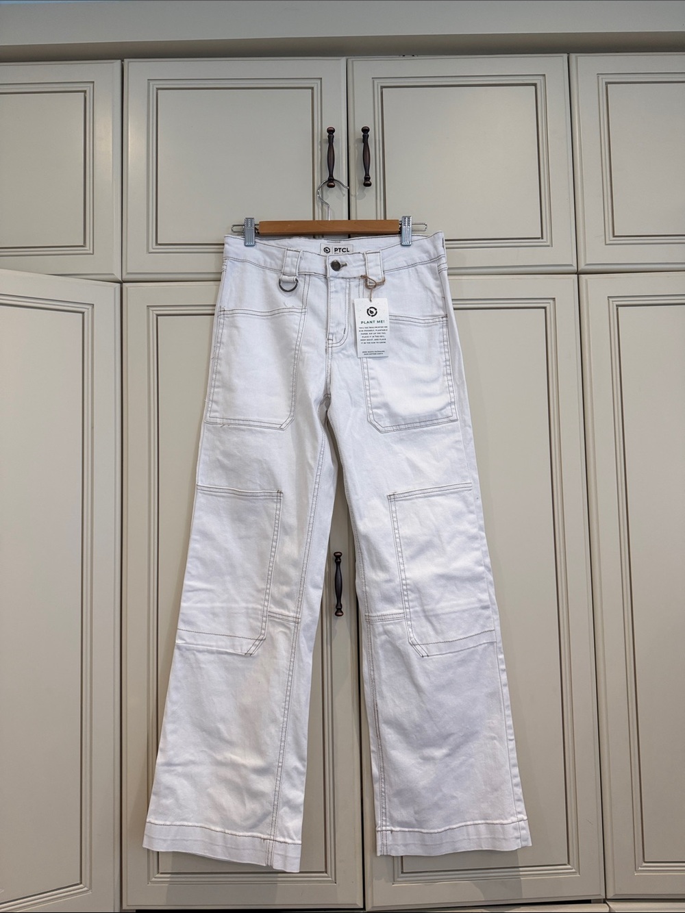 TCL White Men’s Bootcut Carpenter Jeans